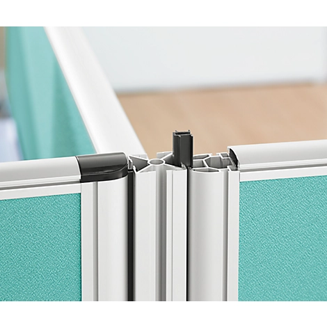 4 x 90° Winkelverkettung Schallschutz System 40, für Stellwandhöhe 1200 mm