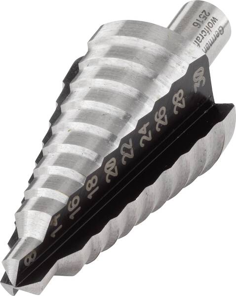 Wolfcraft 2516000 HSS Stufenbohrer 8 - 30 mm Zylinderschaft 1 St.