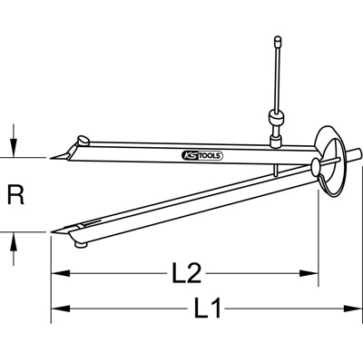 KSTOOLS® - Präzisions-Feder-Spitzzirkel mit auswechselbaren Spitzen, 130mm