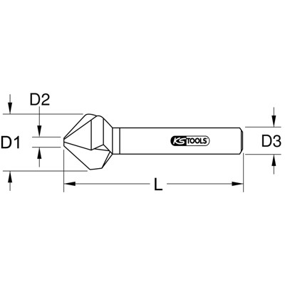 KSTOOLS® - Kegel- und Entgratsenker 90° HSS TiN ø19mm