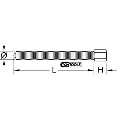 KSTOOLS® - Spindel, 17mm, M16x1,5x60mm