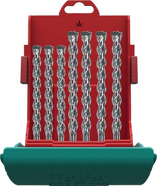 Heller Tools Bionic 16315 6 Hartmetall Hammerbohrer-Set 7teilig 5 mm, 6 mm, 6 mm, 8 mm, 8 mm, 10 mm, 12 mm SDS-Plus 1 S