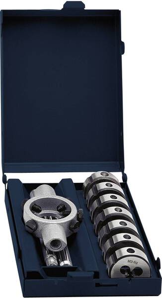 Exact 70418 Schneideisensatz 8teilig HSS metrisch M3, M4, M5, M6, M8, M10, M12