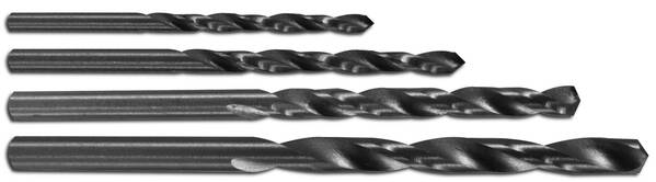 Donau Elektronik 1720 HSS Metall-Spiralbohrer-Set 4teilig 0.4 mm, 0.6 mm, 0.8 mm, 1 mm geschliffen Zylinderschaft 1 Se