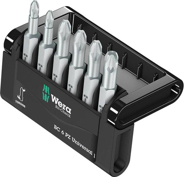 Wera Mini-Check PZ, 50 mm 05056471001 Bit-Set 6teilig Kreuzschlitz Pozidriv