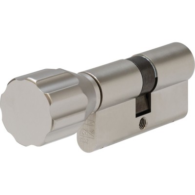 ABUS - Profil-Knaufzylinder,ECK660,BLZ60/K50,10-stift., versch.schließ.,MS matt Ni Pea.