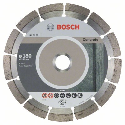 Bosch - Diamanttrennscheibe Standard for Concrete ø180 x 22,23 x 2 x 10mm 10er-Pack