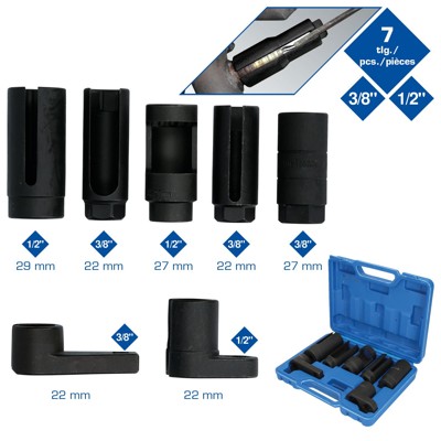 Brilliant Tools - Lambdasonden und Sensoren-Stecknuss-Satz, 7-teilig
