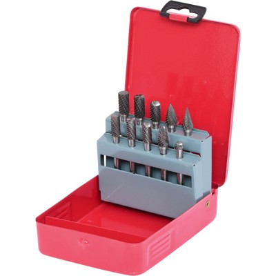 KSTOOLS® - HM Frässtift-Satz, Stahlblechkassette, 10-teilig