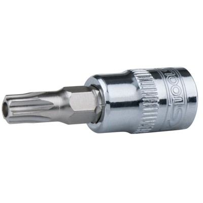 KSTOOLS® - 3/8" CHROMEplus Bit-Stecknuss Torx mit Stirnlochbohrung,TB10