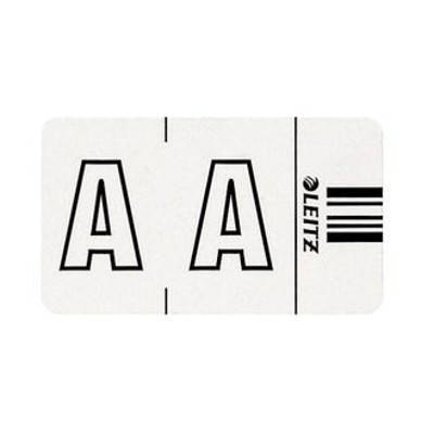 LEITZ® - Orgacolor Buchstabensignal "A", weiß, sk, Pck=250St, 66101000
