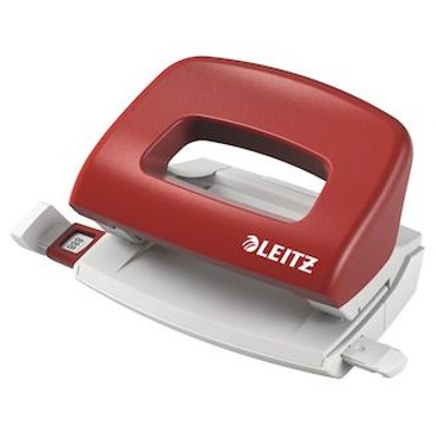 LEITZ® - Locher New NeXXt, rot, 50580025, f. ca. 10Bl, Anlageschiene