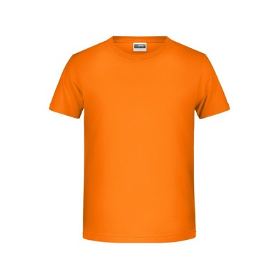 James & Nicholson - Jungen Basic T-Shirt 8008B, orange, Größe S