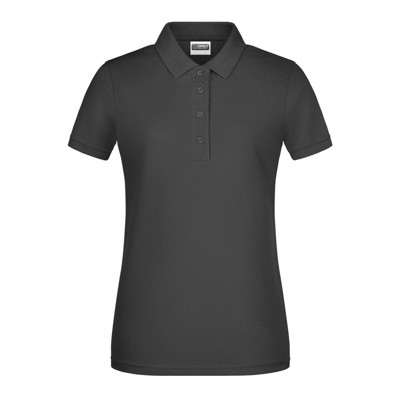 James & Nicholson - Damen Basic Poloshirt 8009, schwarz, Größe M