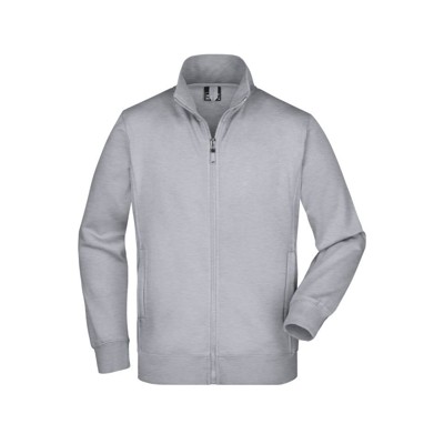 James & Nicholson - Sweatjacke JN046, grau heather, Größe XXL