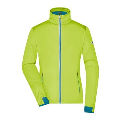 James & Nicholson - Damen Softshell Sportjacke JN1125, hellgelb/hellblau, Größe M