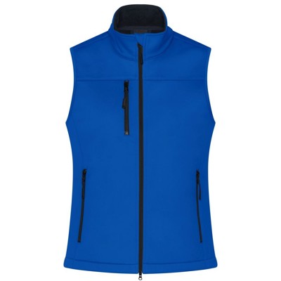 James & Nicholson - Damen Softshell Weste Recycled Polyester JN1169, nautic-blau, Größe M