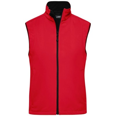 James & Nicholson - Damen Softshell Weste JN138, rot, Größe M
