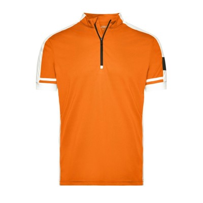 James & Nicholson - Herren Rad-Shirt Cooldry® JN452, orange, Größe XXL