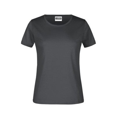 James & Nicholson - Damen Basic T-Shirt 180g JN789, graphit, Größe M
