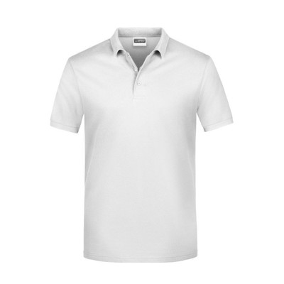James & Nicholson - Herren Basic Poloshirt JN792, weiß, Größe M