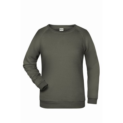 James & Nicholson - Damen Basic Sweatshirt JN793, dunkelgrau, Größe M