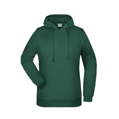 James & Nicholson - Damen Basic Kapuzensweatshirt JN795, dunkelgrün, Größe XL