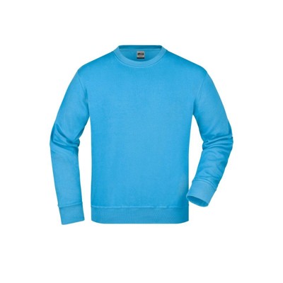 James & Nicholson - Workwear Sweatshirt JN840, aqua-blau, Größe 4XL