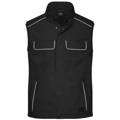 James & Nicholson - Workwear Softshellweste Light JN881, schwarz, Größe 3XL