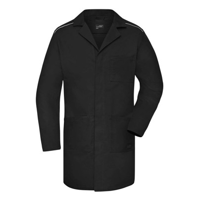 James & Nicholson - Arbeitsmantel Materialmix JN888, schwarz, Größe XS