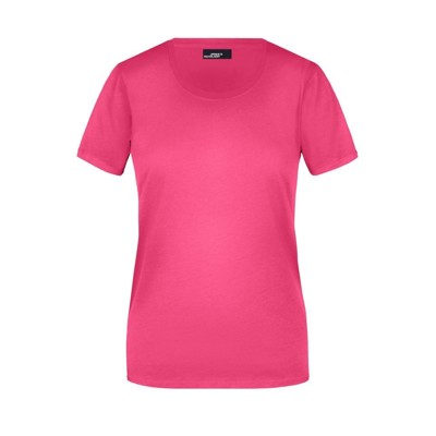 James & Nicholson - Damen Rundhals T-Shirt JN901, pink, Größe 3XL