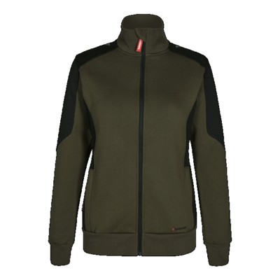 Engel - Galaxy Damen Sweatcardigan 8825-233, Forest Green/Schwarz, Größe XS