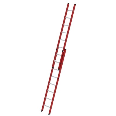 MUNK Günzburger Steigtechnik - Seilzugleiter GFK, 2x8 Sprossen, L ausgefahren 2450mm, L eingefahren 4200mm