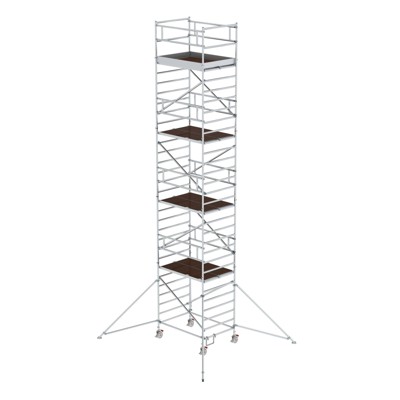 MUNK Günzburger Steigtechnik - Rollgerüst 1,35 x 1,80 m mit Ausleger & Doppel-Plattform Plattformhöhe 8,35 m