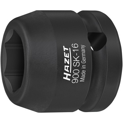 HAZET - HAZET Schlag-, Maschinenschrauber Steckschlüsseleinsatz ∙ Sechskant 900SK-16 ∙ Vierkant12,5 mm (1/2 Zoll) ∙ Außen Sechskant-Tractionsprofil ∙ 16 mm