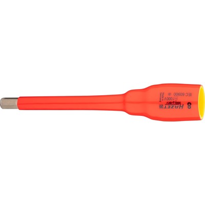 HAZET - HAZET Schraubendreher-Steckschlüsseleinsatz ∙ schutzisoliert 986LG-8KV ∙ Vierkant12,5 mm (1/2 Zoll) ∙ Innen Sechskant Profil ∙ 8 mm