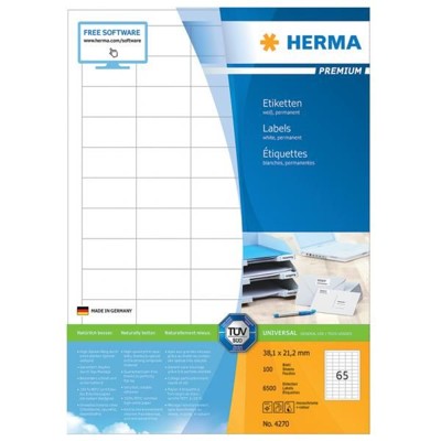 HERMA - Etikett PREMIUM 4625 105x42,3mm weiß 2.800er-Pack