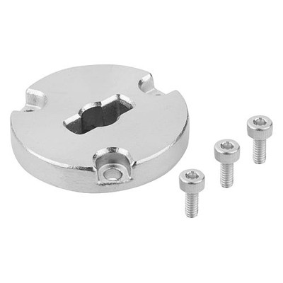 KIPP - SPANNPLATTE FÜR DREHSPANNRIEGEL, FORM:B VERSENKT, D=5, STAHL VERNICKELT