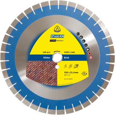 KLINGSPOR - Diamanttrennscheibe DT 600 KM, 450 x 3,6 x 60mm 50 Segmente 24 x 3,6 x 15mm