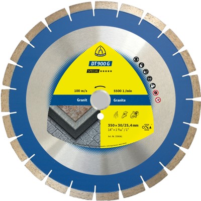 KLINGSPOR - Diamanttrennscheibe DT 900 G, 350 x 3 x 30mm 23 Segmente 40 x 3 x 14mm