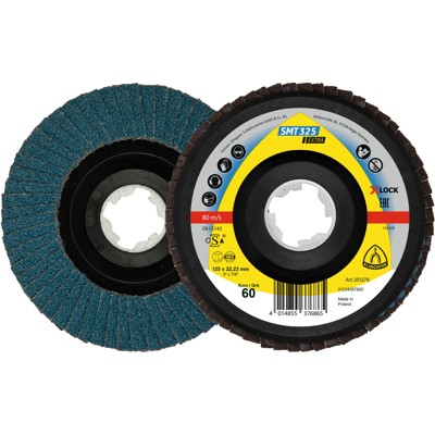 KLINGSPOR - Schleifmopteller SMT 325 X-LOCK, 125 x 22,23mm Korn 40 gerade, 1 Stück