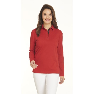 Leiber - Poloshirt Unisex rot/schwarz 08/2638/0210, Größe L