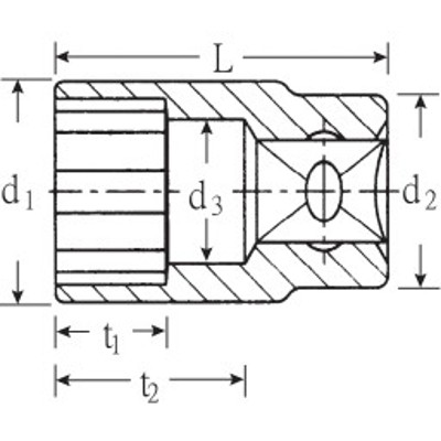 STAHLWILLE® - 3/8" (10mm) Steckschlüsseleinsatz SW.11/32" L.25mm