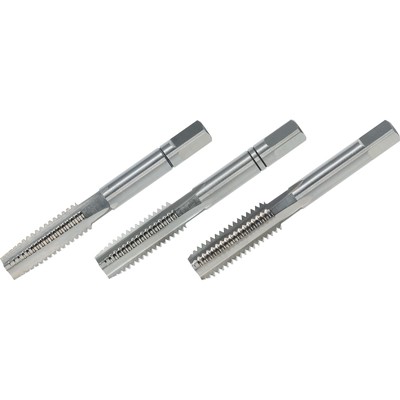 VÖLKEL - Handgewindebohrer 3-teilig Satz HSS-G, DIN 352, BSW 1.3/8"