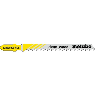 metabo® - Stichsägeblatt "clean wood" 74 x 4,0mm, HCS 623635000, 5er-Pack