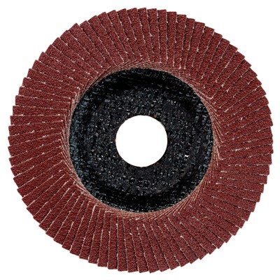 metabo® - Lamellenschleifteller 115 mm P 80, Normalkorund, Stahl, NE-Metalle, gewölbte Ausführung (624393000)
