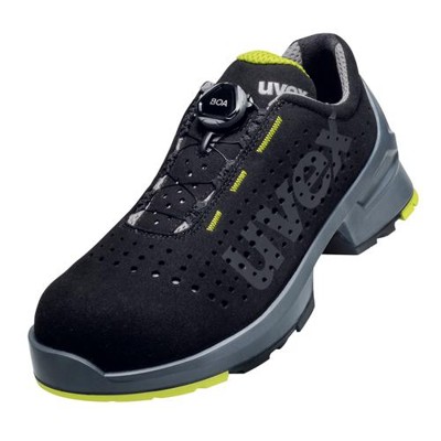 uvex - 1 Halbschuhe S1 65659 schwarz/gelb, Weite 12, Größe 41