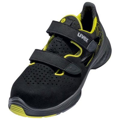 uvex - 1 G2 Sandalen S1 68429 schwarz/gelb, Weite 12, Größe 40