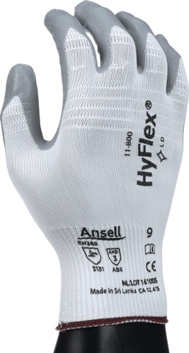 ANSELL Handschuhe HyFlex 11-800 Gr.10 weiß / grau EN 388 PSA II- 11-800-10