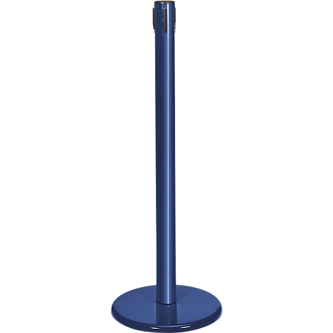 Absperrpfosten GLA45, ohne Gurt, H 955 mm, mit Leerkassette, blau